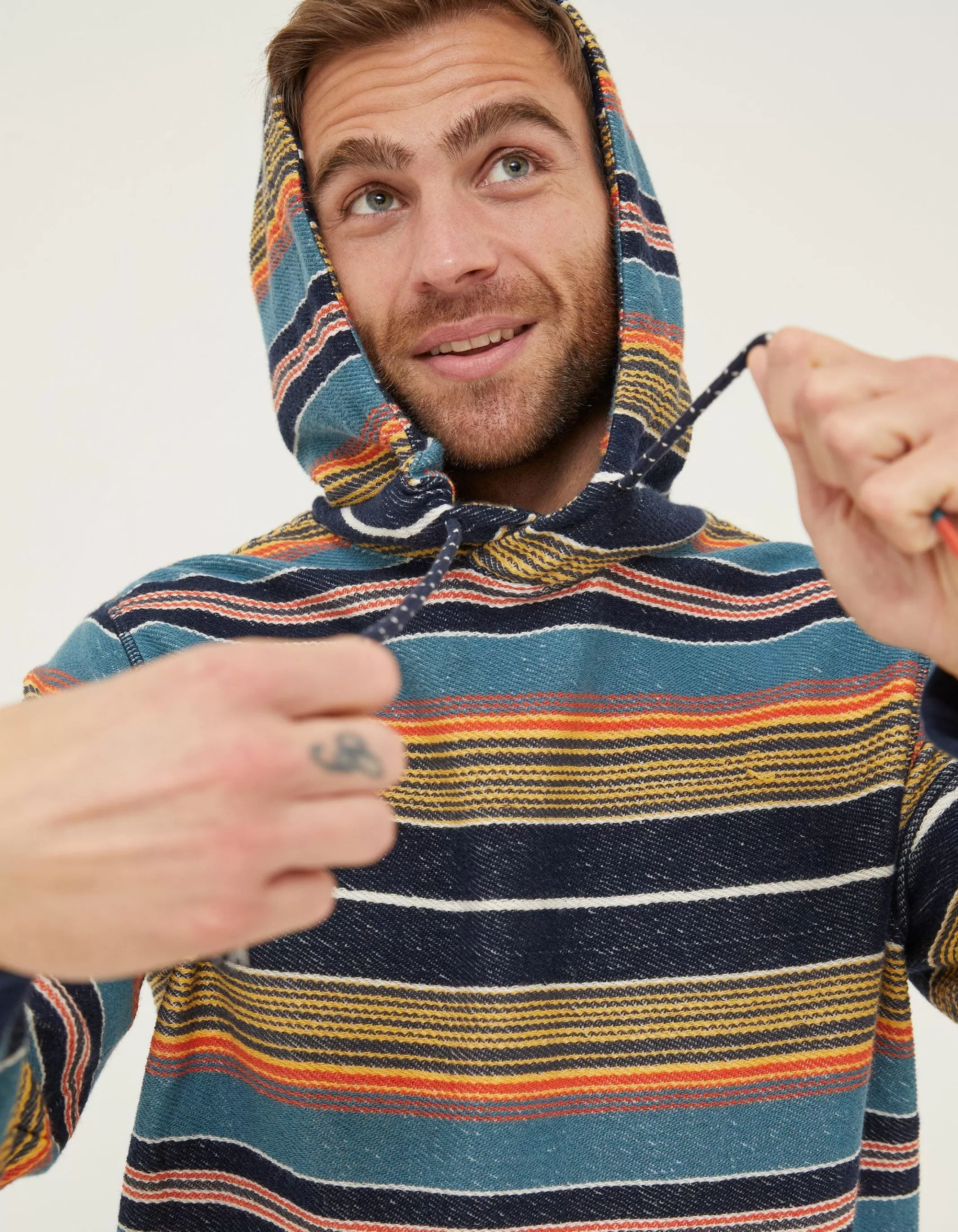 Cheap FatFace Trescowe Overhead Hoodie Blue