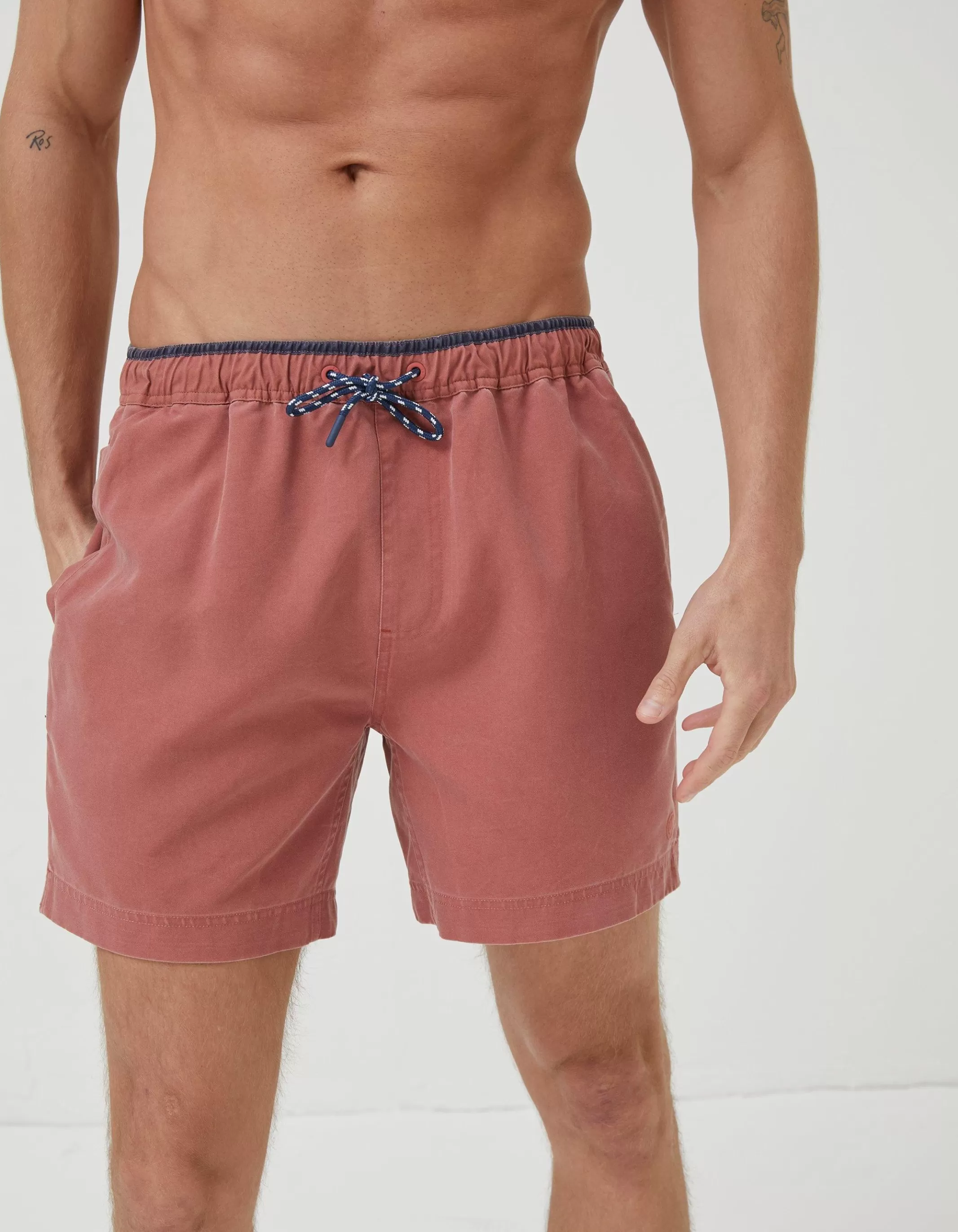 Fashion FatFace Trevose Plain Swim Shorts Terracotta