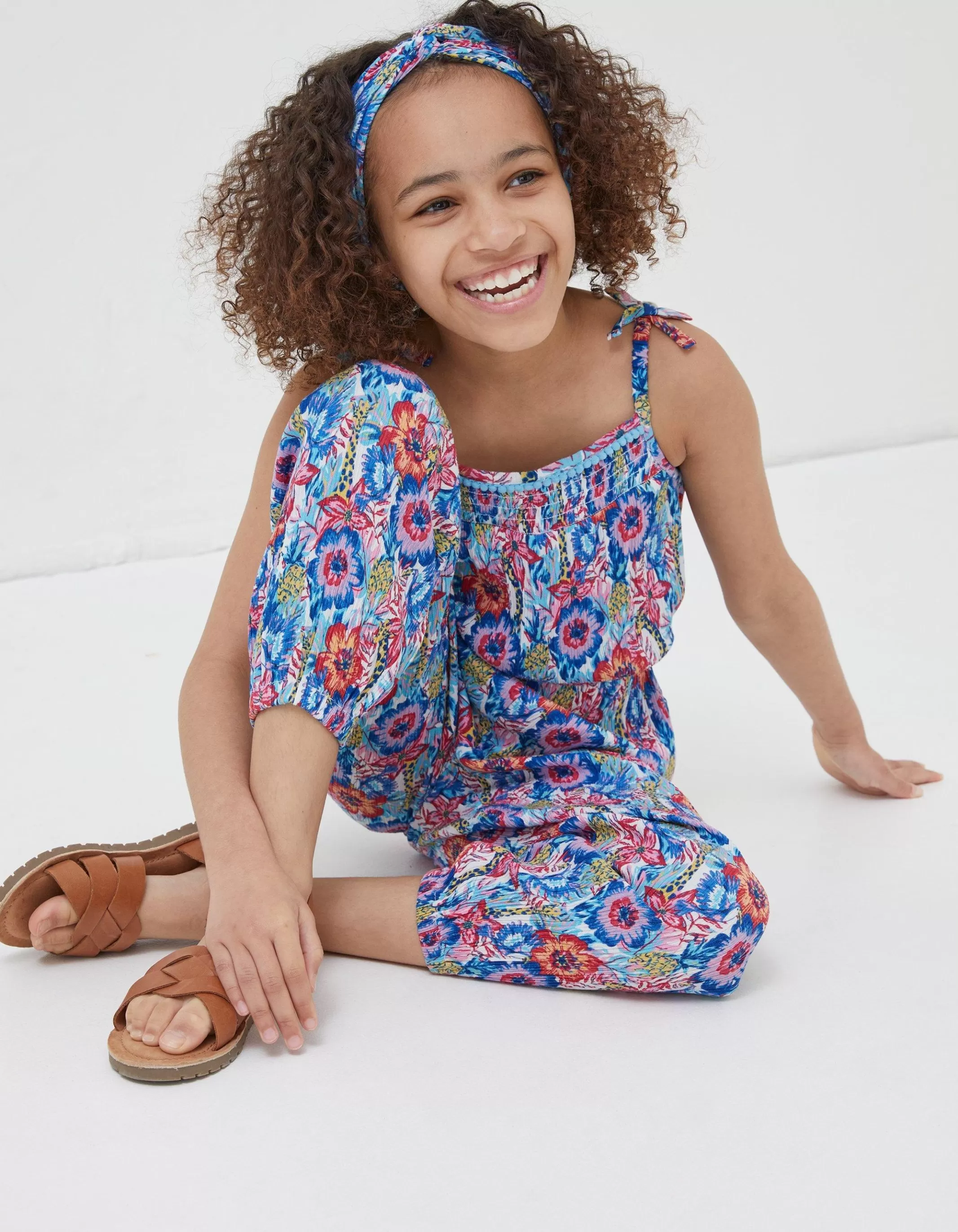Flash Sale FatFace Tropical Print Jumpsuit Multi Colour