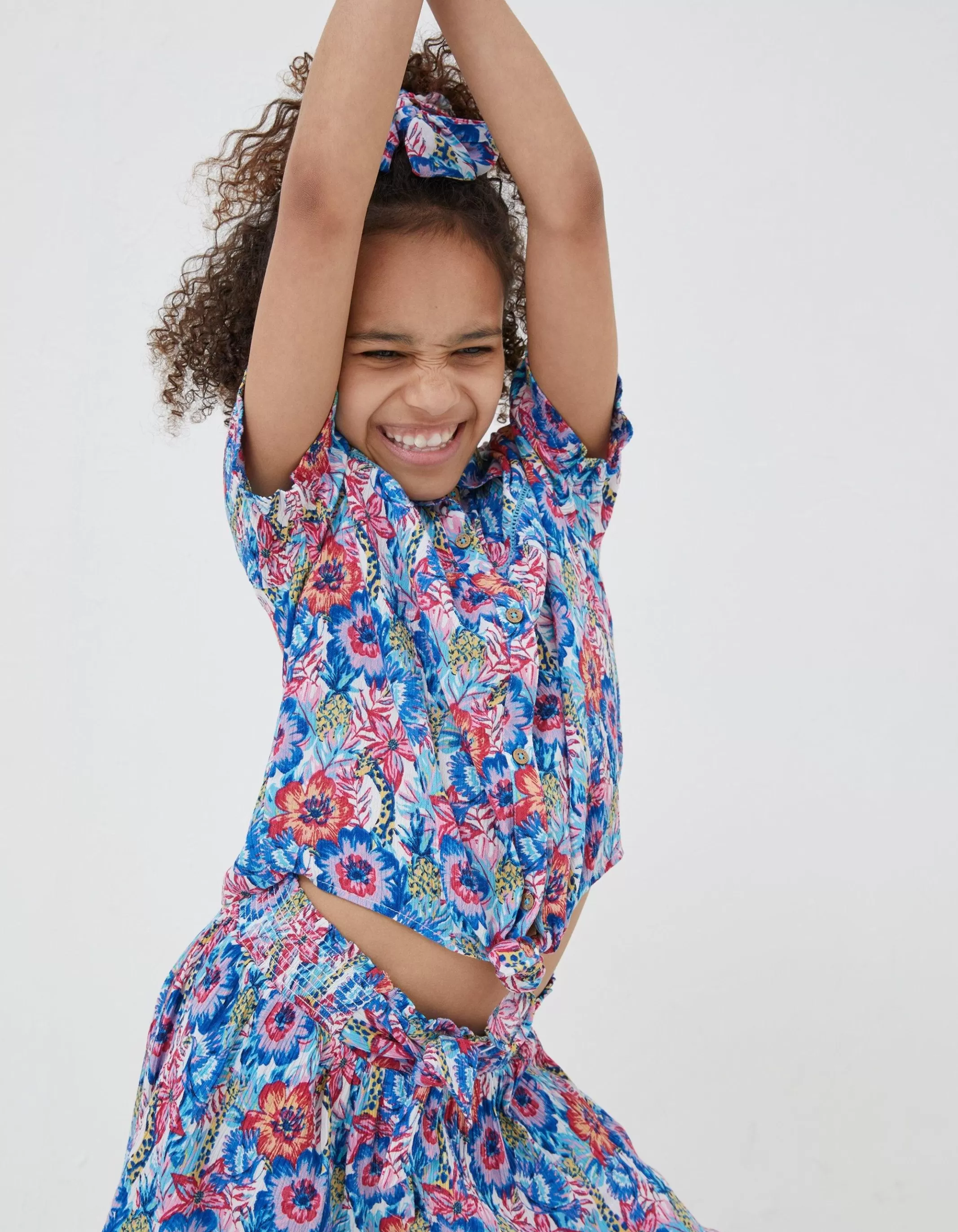 Discount FatFace Tropical Print Shirt Multi Colour