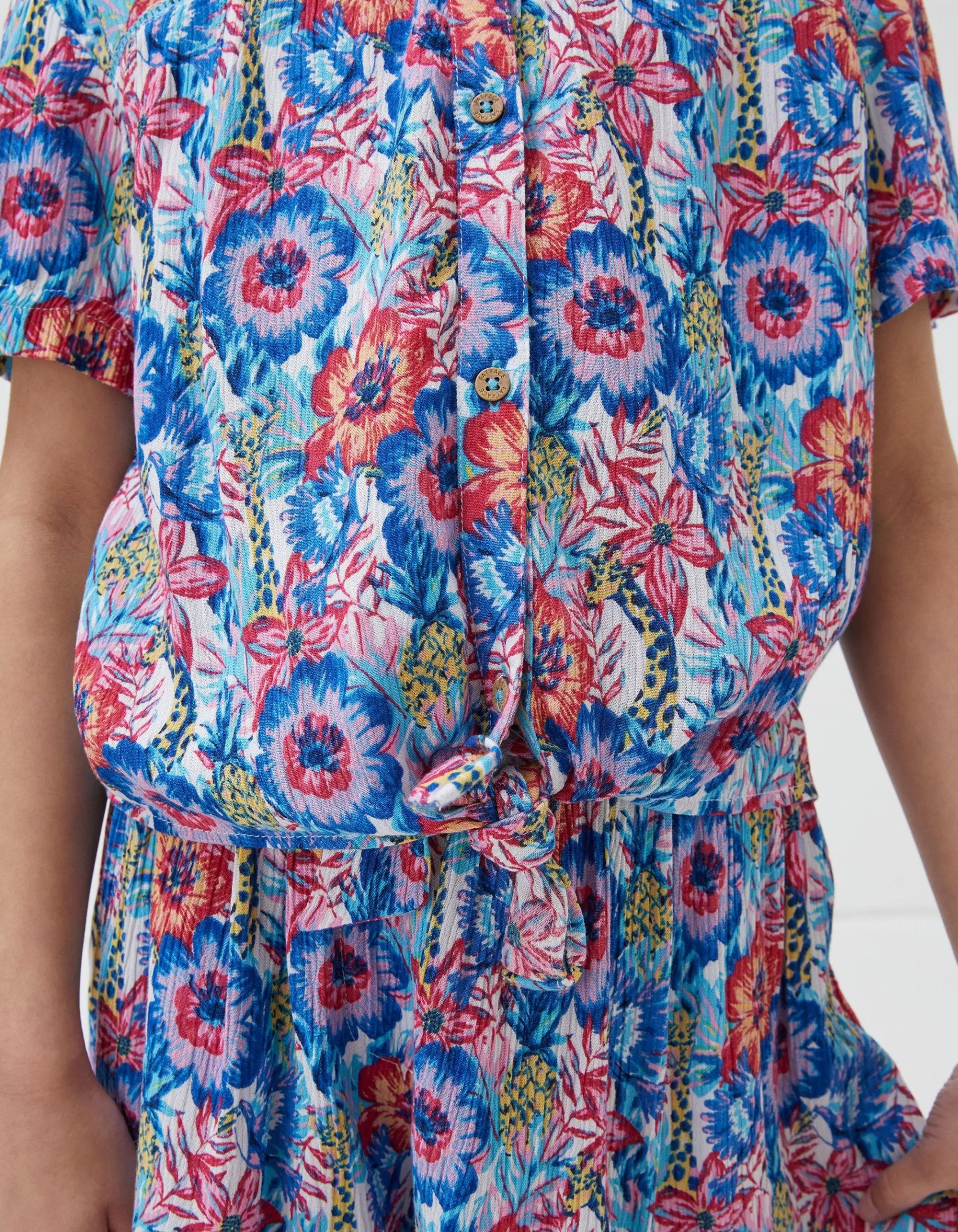 Discount FatFace Tropical Print Shirt Multi Colour