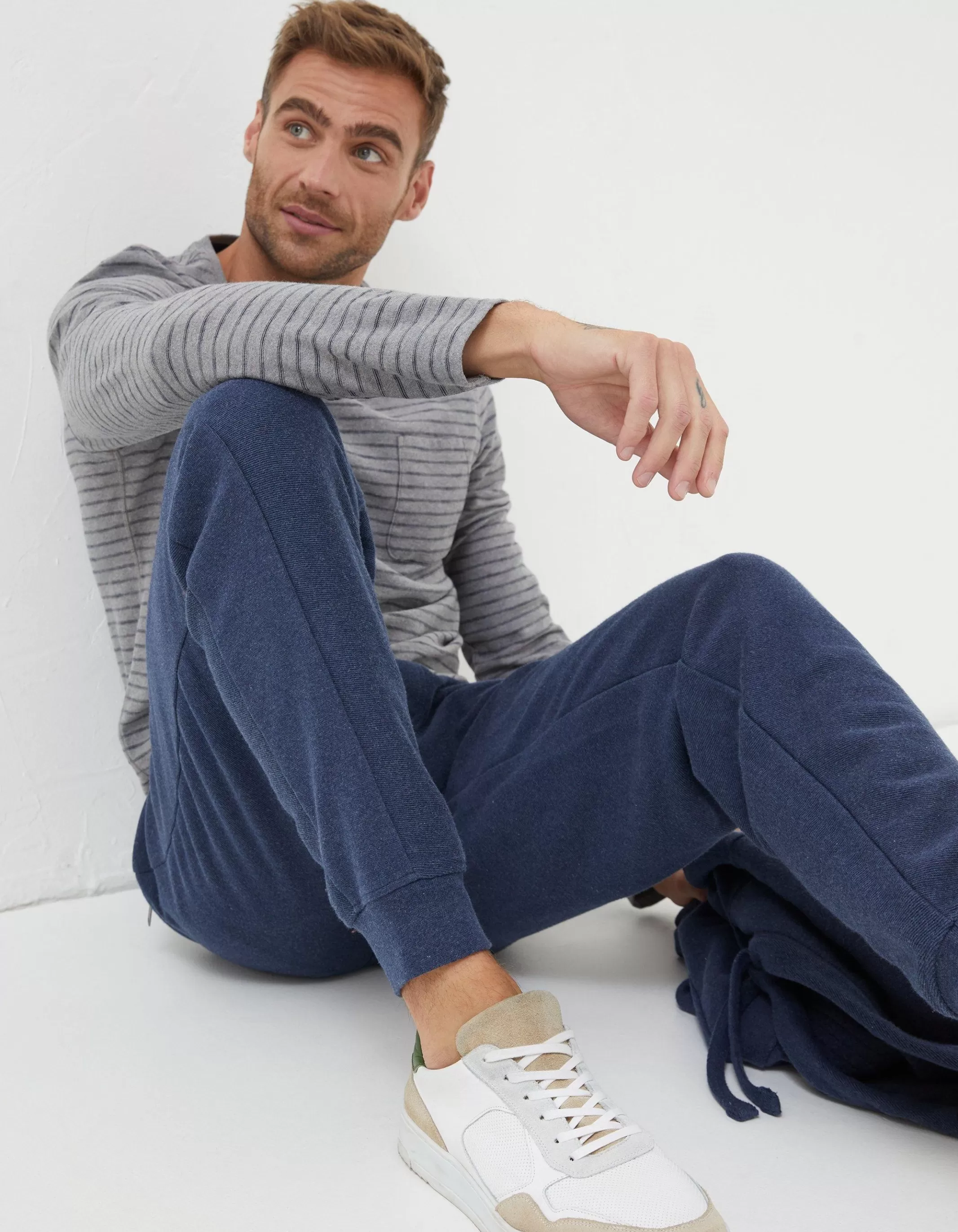 Best Sale FatFace Twill Textured Joggers Navy