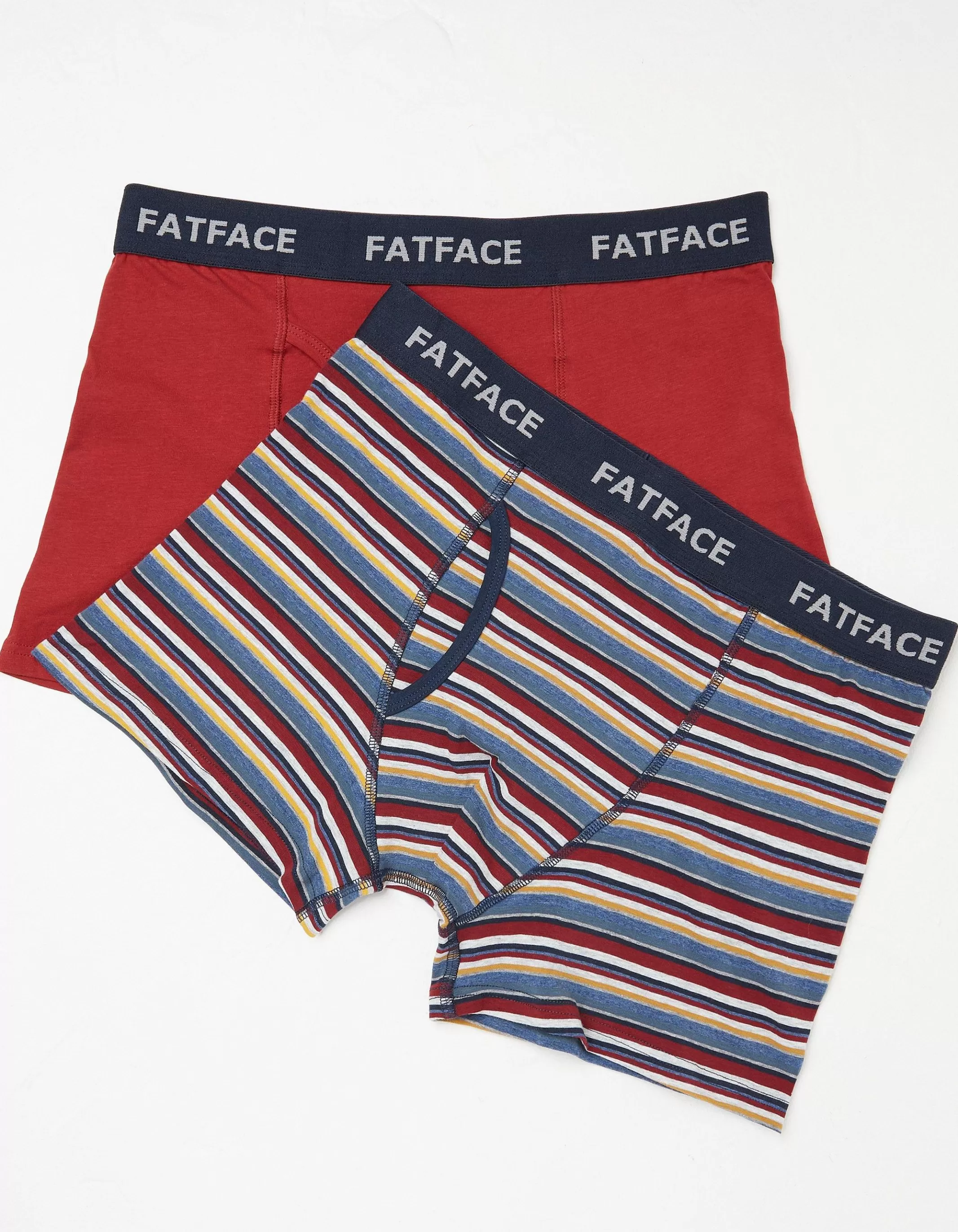 Discount FatFace Two Pack Portland Stripe Boxers Multi Colour