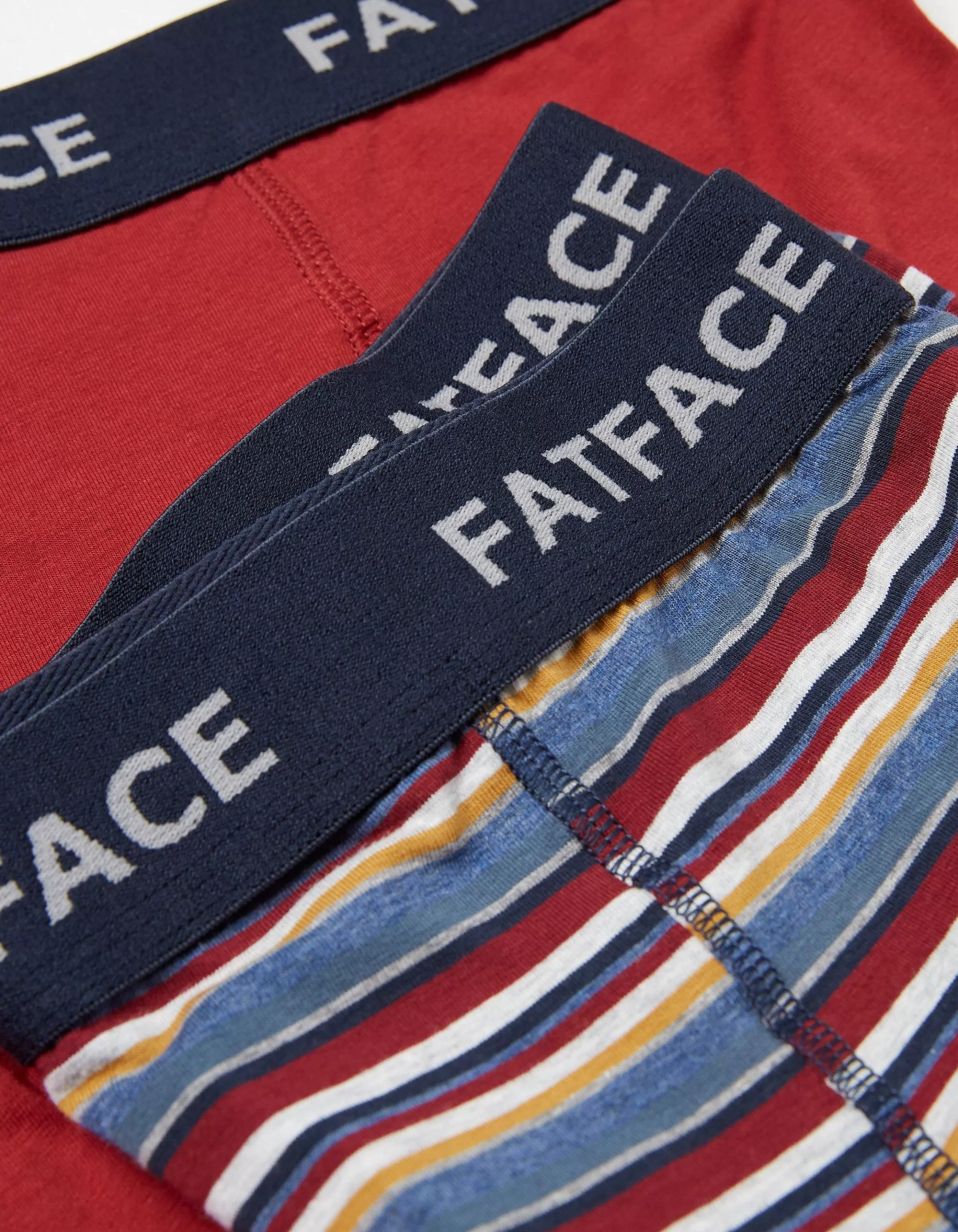 Discount FatFace Two Pack Portland Stripe Boxers Multi Colour