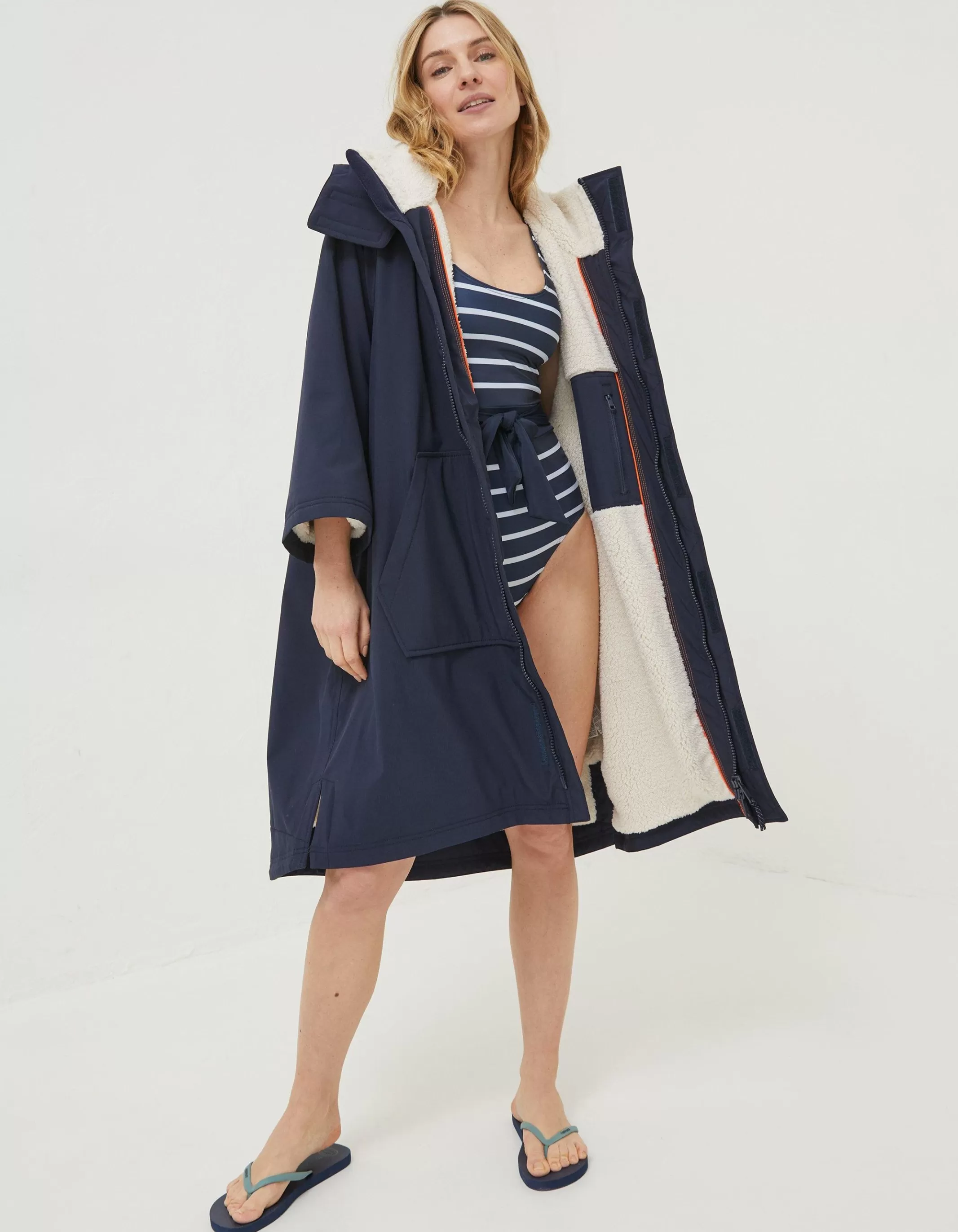 Outlet FatFace Unisex Changing Robe Navy