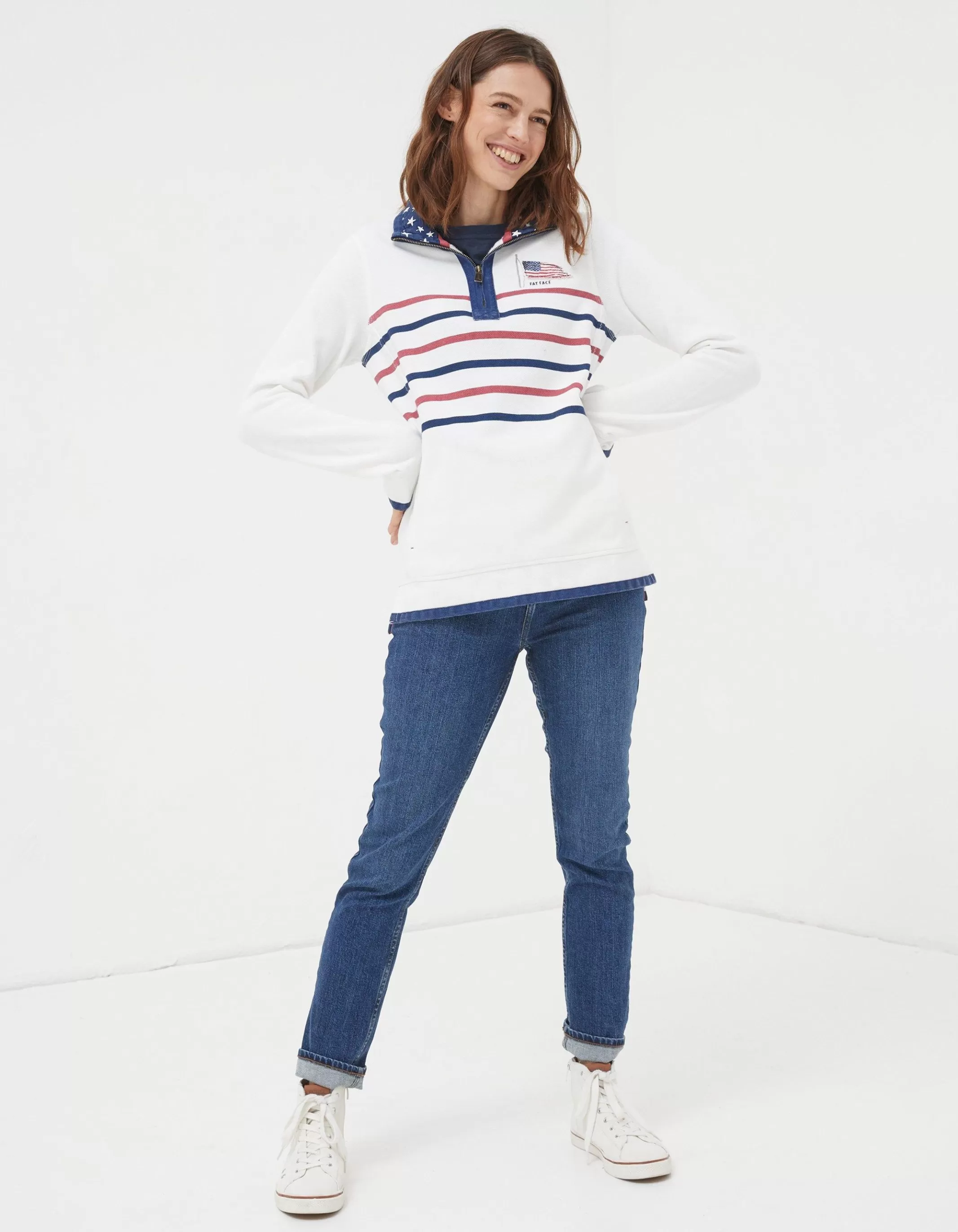 Online FatFace Usa Airlie Sweatshirt Ecru