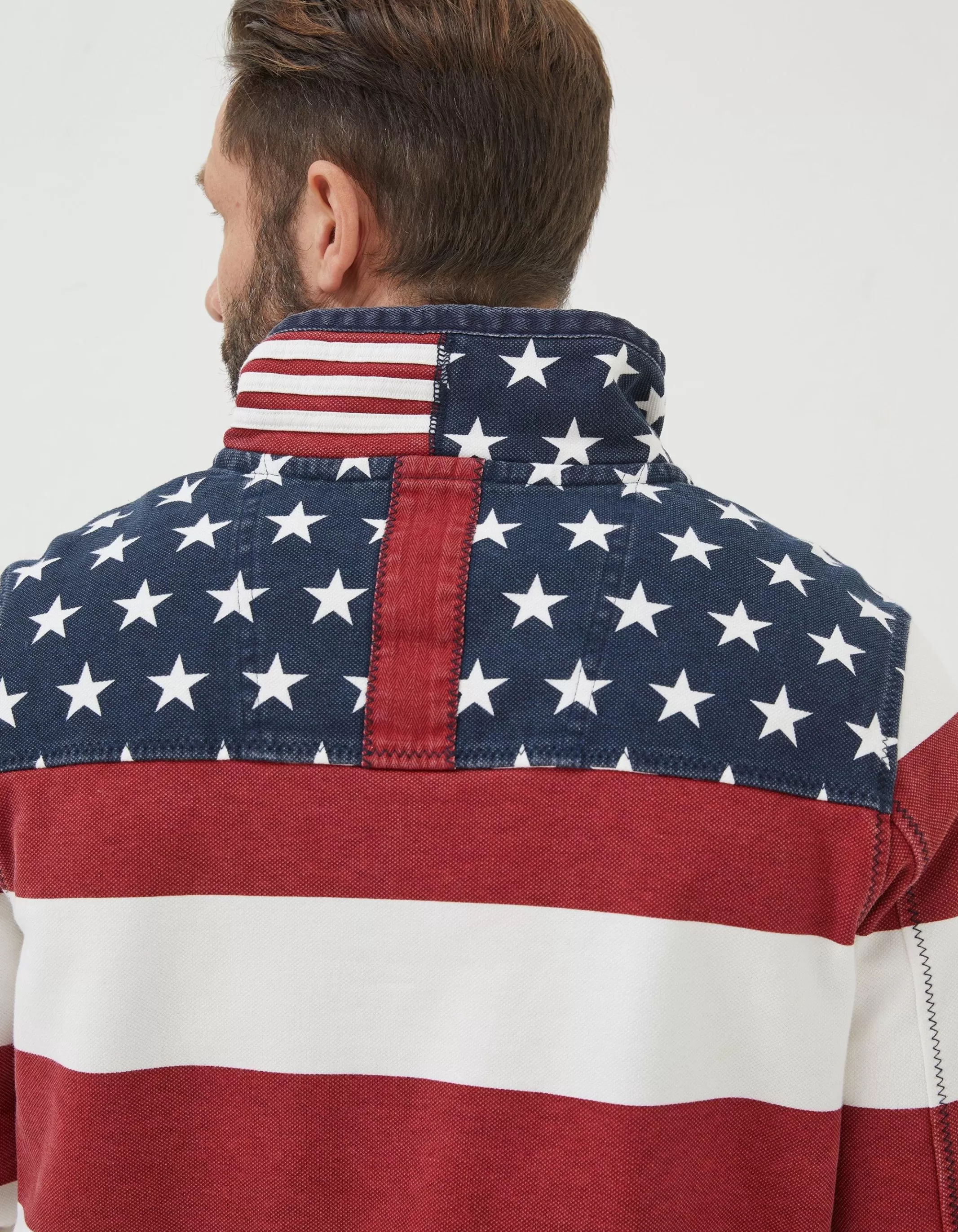 Online FatFace Usa Block Stripe Airlie Sweatshirt Red