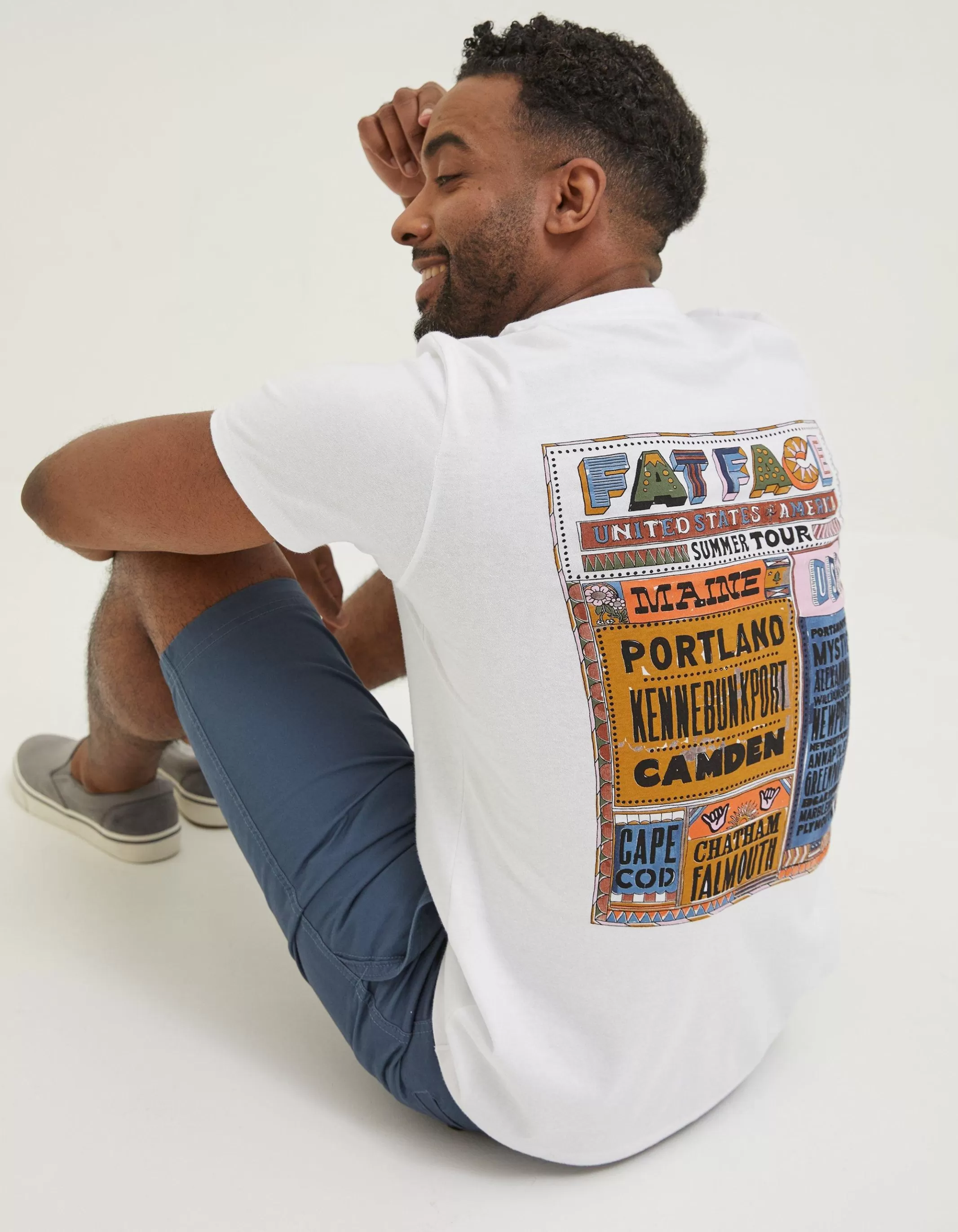 Best FatFace Usa Festival T-Shirt White