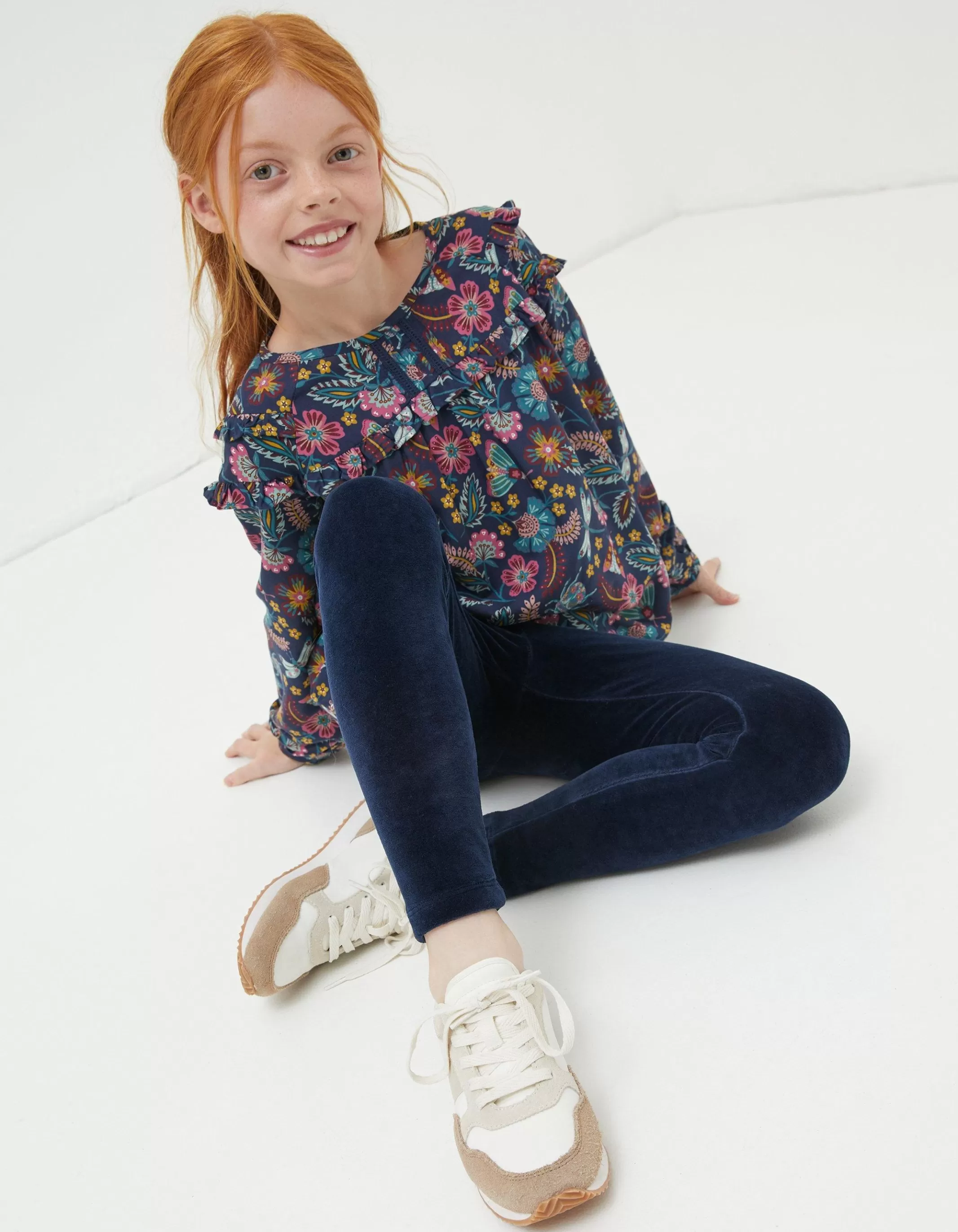 Sale FatFace Velvet Legging Navy