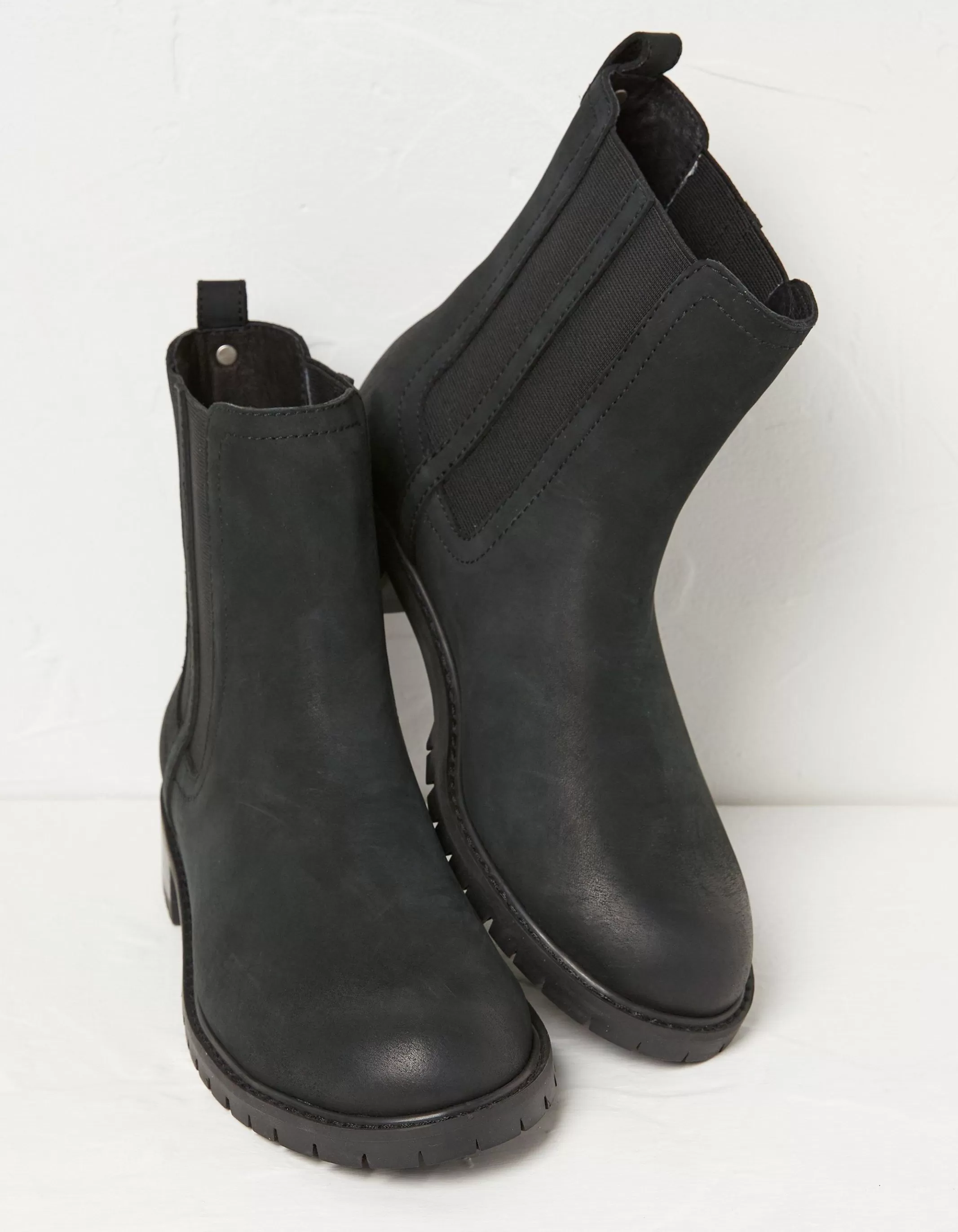 New FatFace Verity High Ankle Chelsea Boot Black