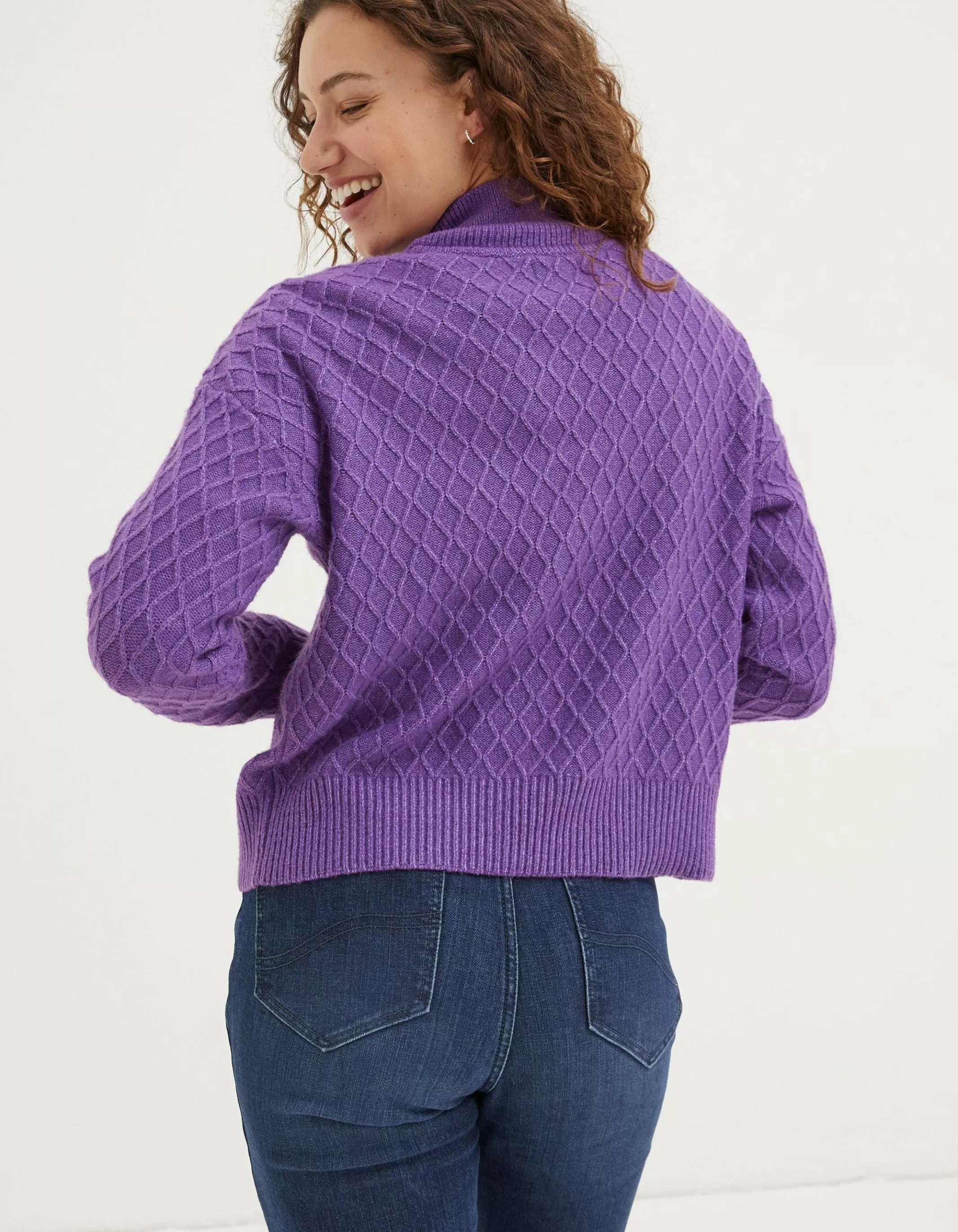 Cheap FatFace Vicki Jumper Purple