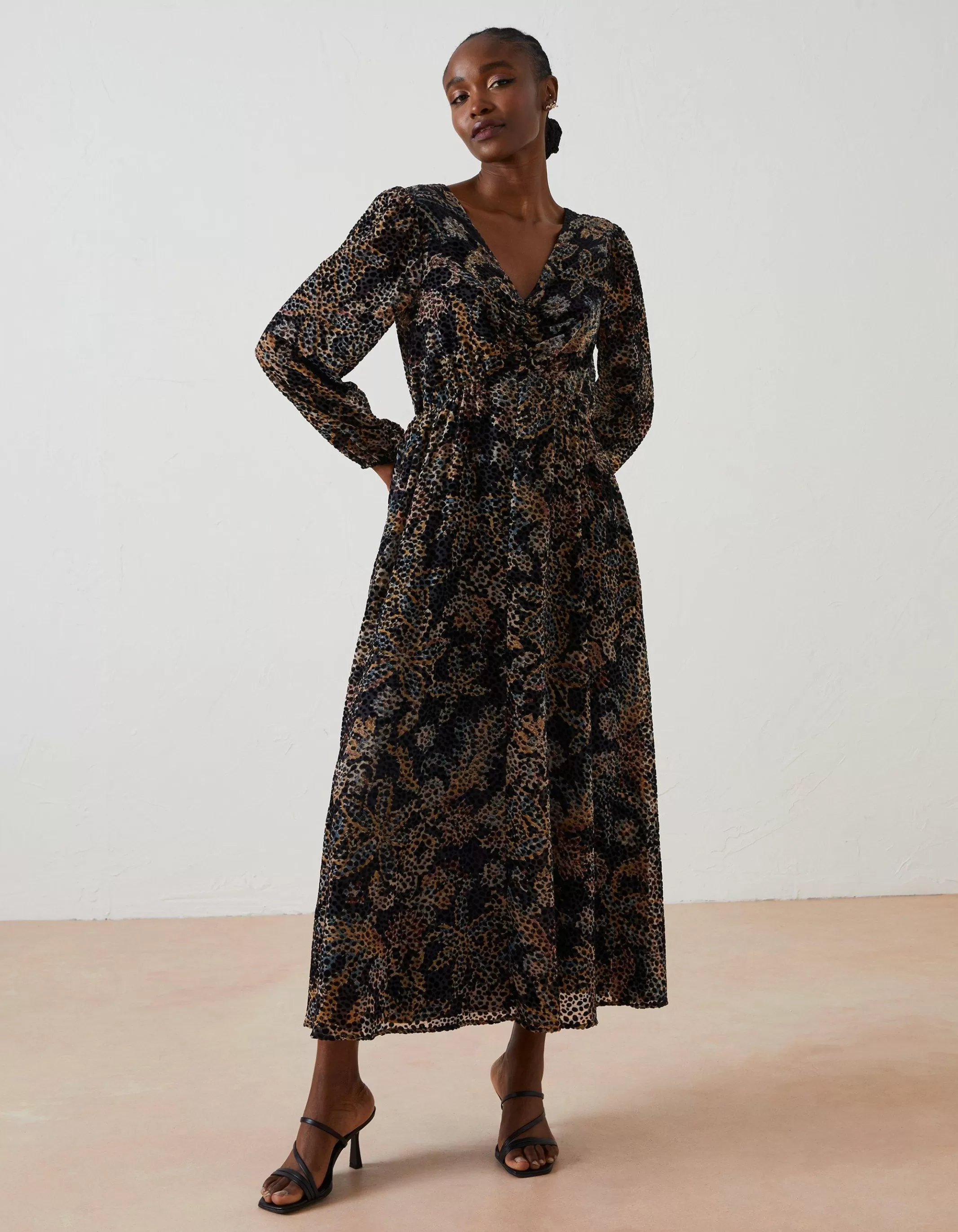 Flash Sale FatFace Victoria Floral Midi Dress Multi
