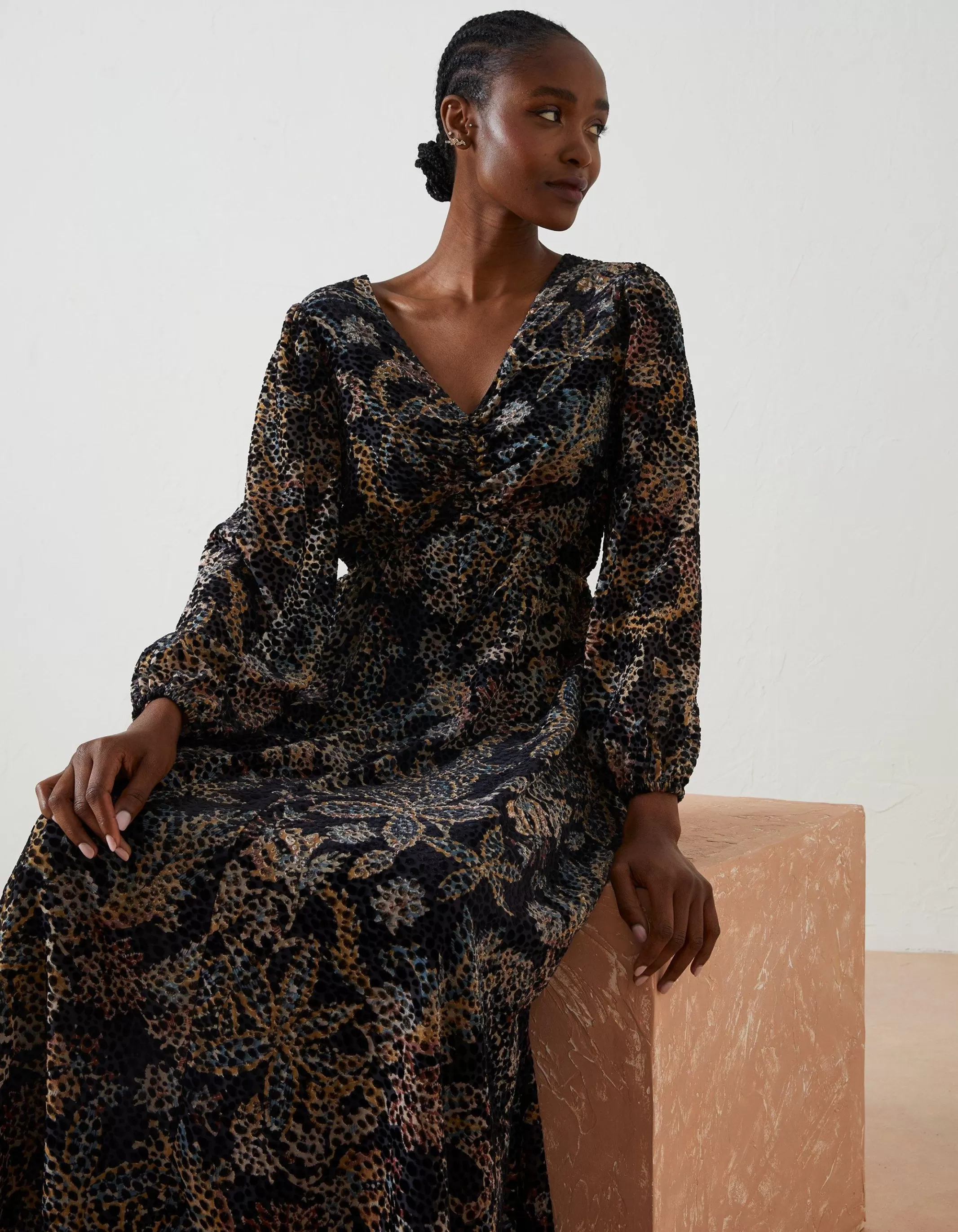 Flash Sale FatFace Victoria Floral Midi Dress Multi