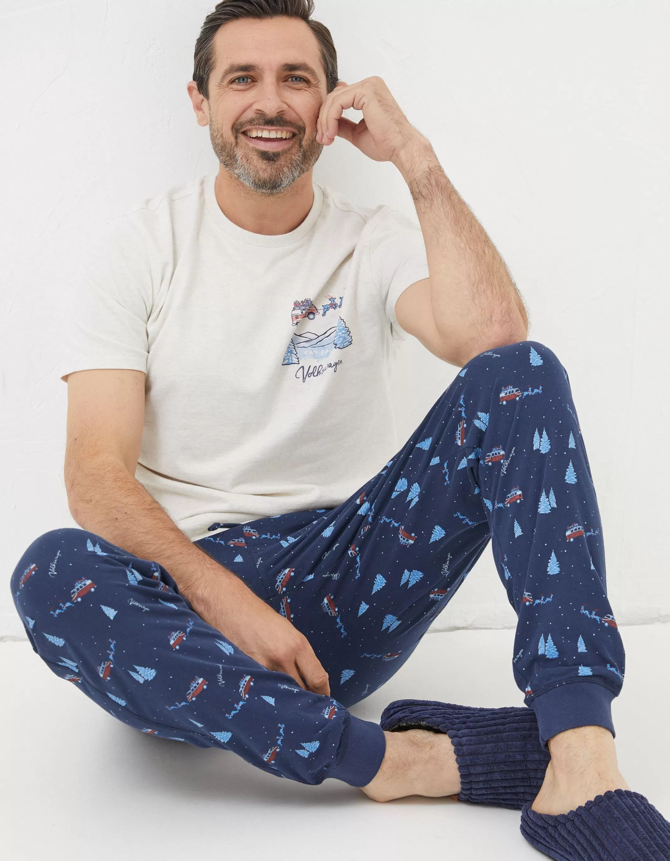 Flash Sale FatFace Vw Jogger Pyjama Set Navy