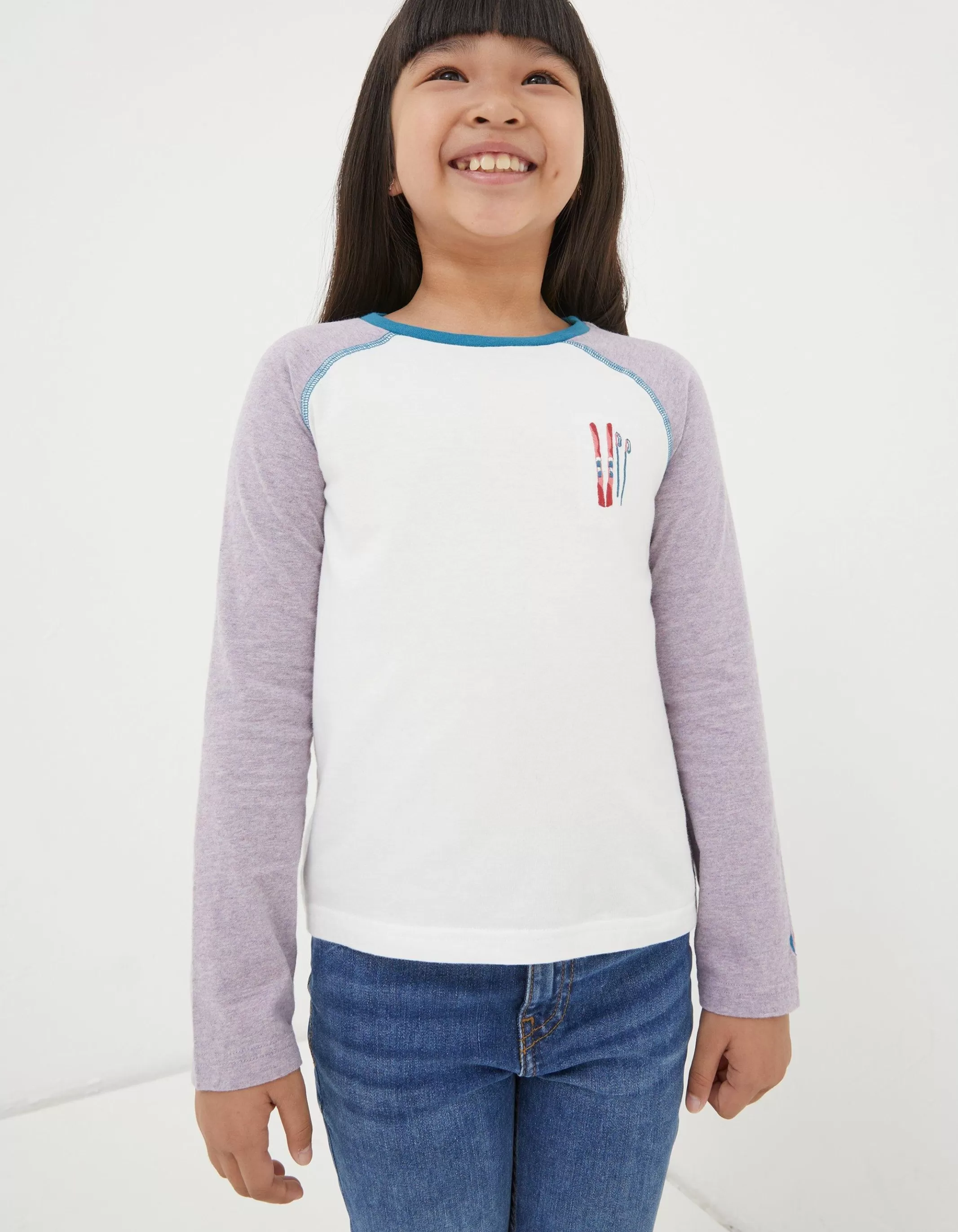 Outlet FatFace Vw Raglan T-Shirt Natural White