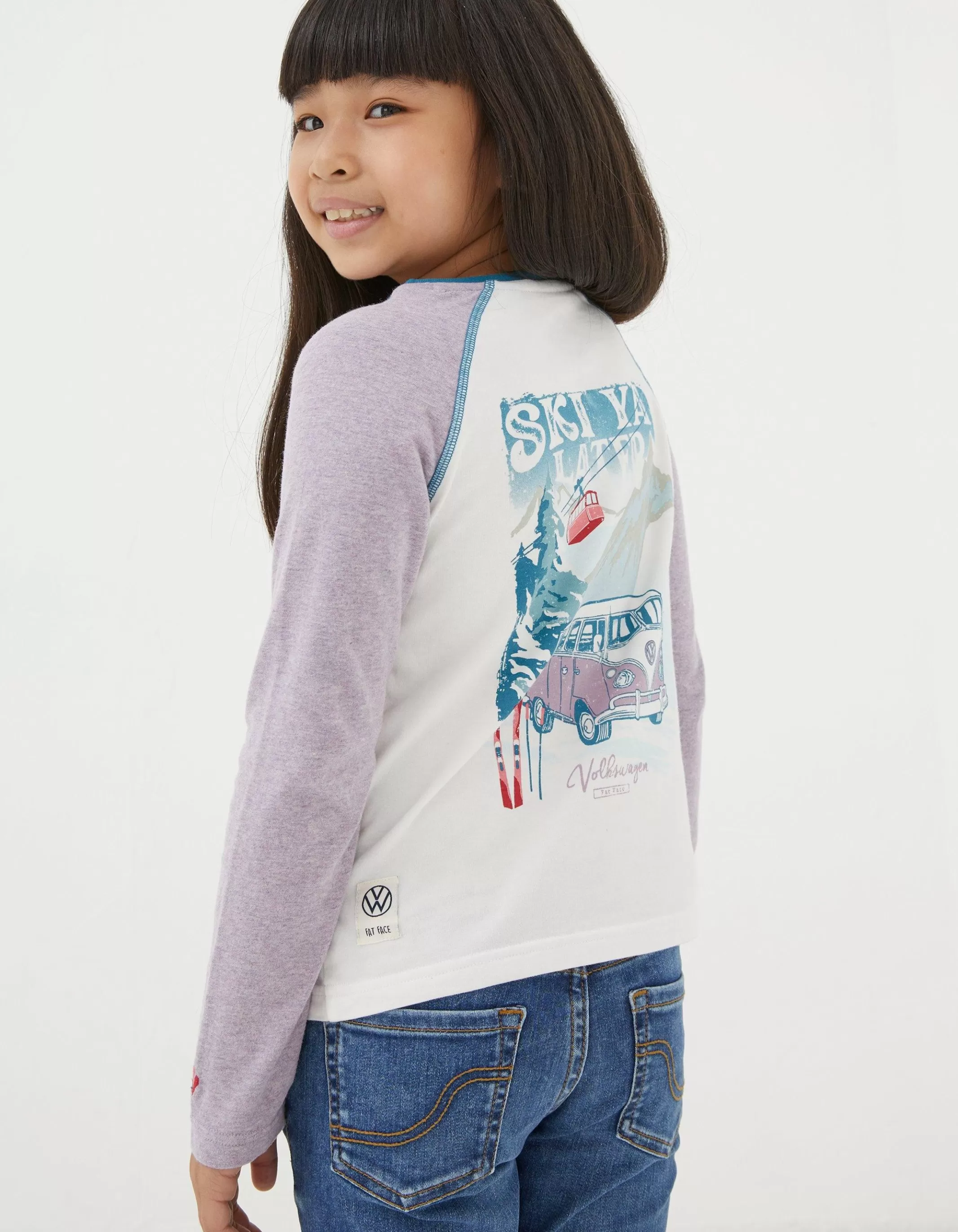 Outlet FatFace Vw Raglan T-Shirt Natural White