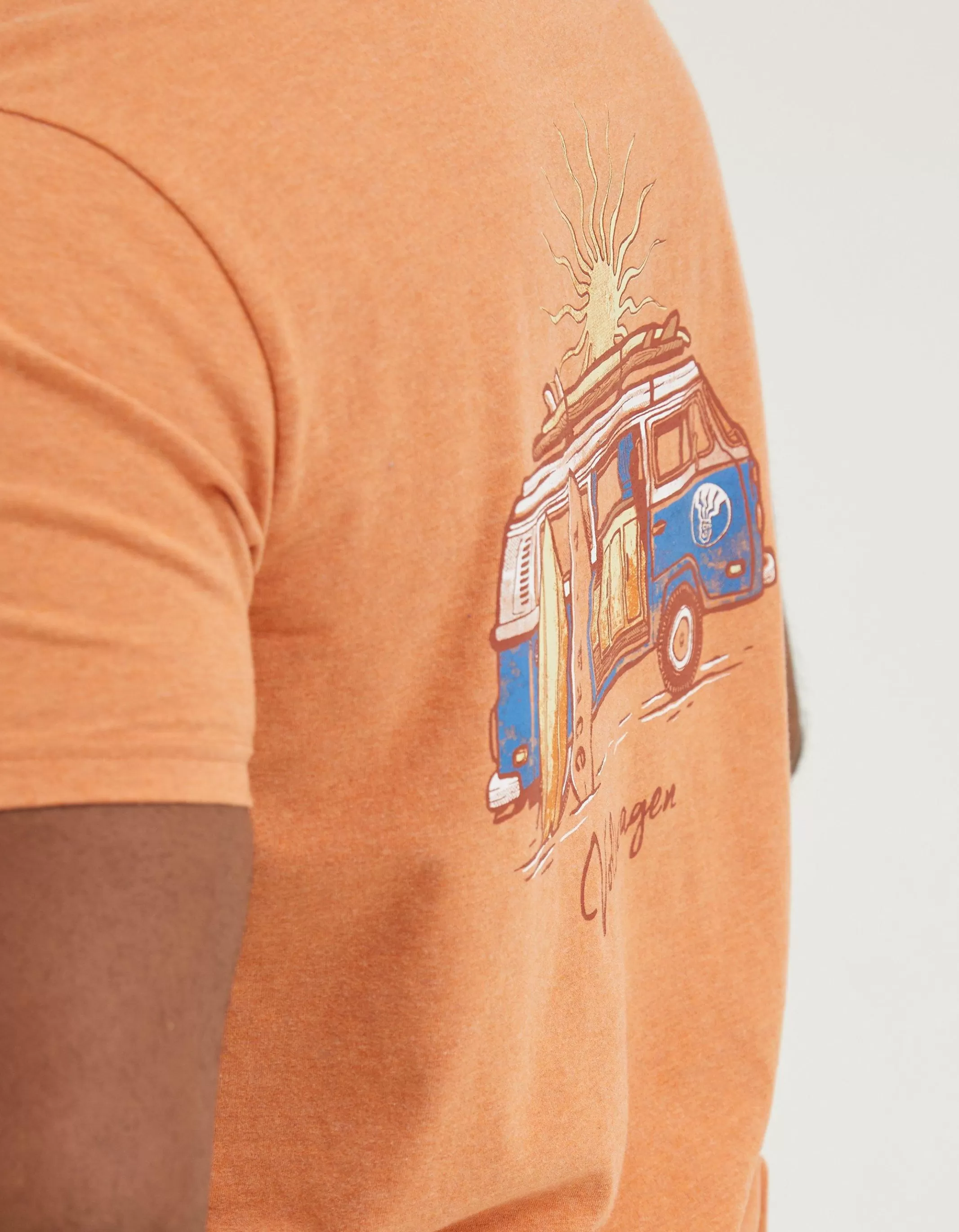 Store FatFace Vw Summer Surf T-Shirt Dusky Orange
