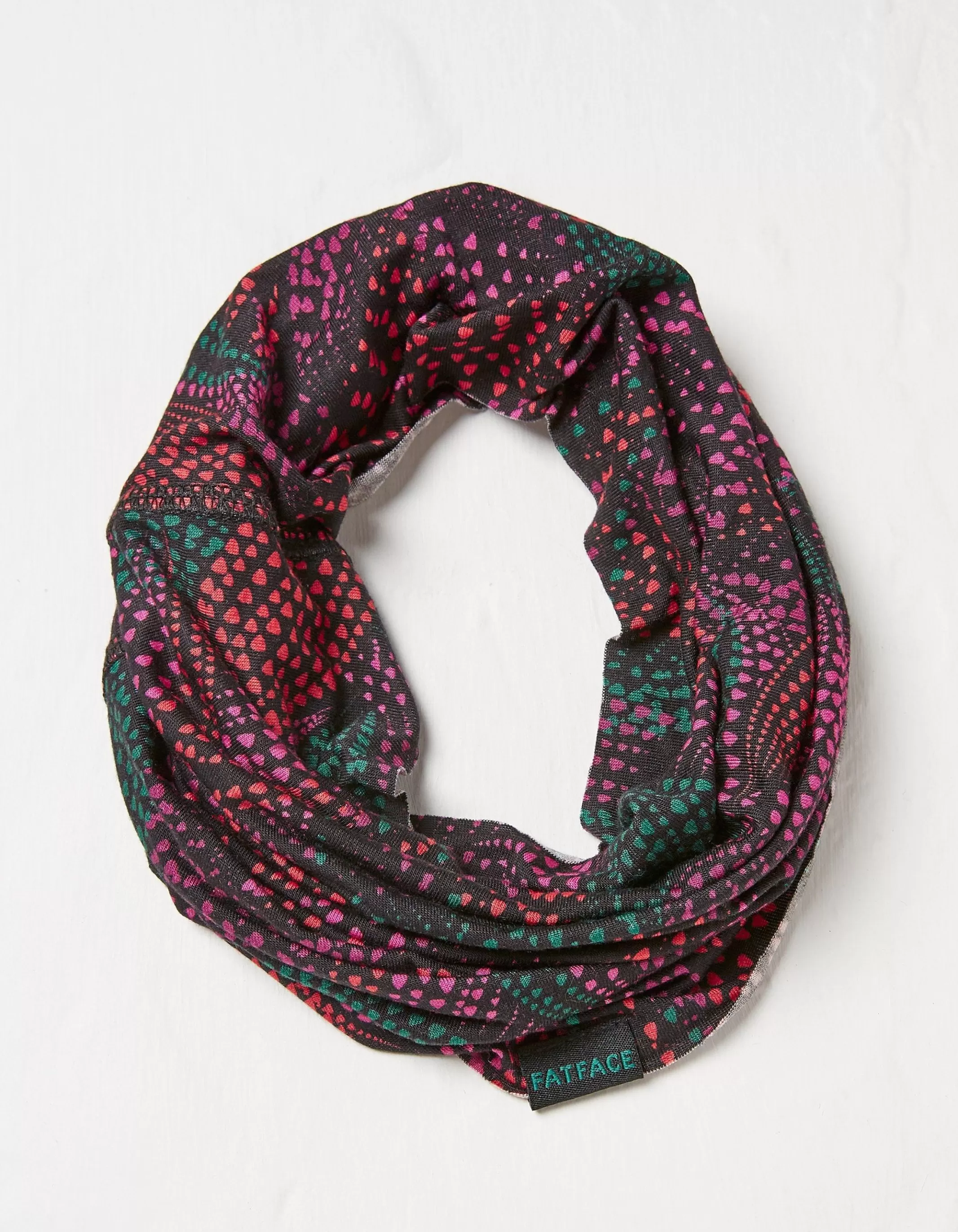 Outlet FatFace Waves Print Snood Black