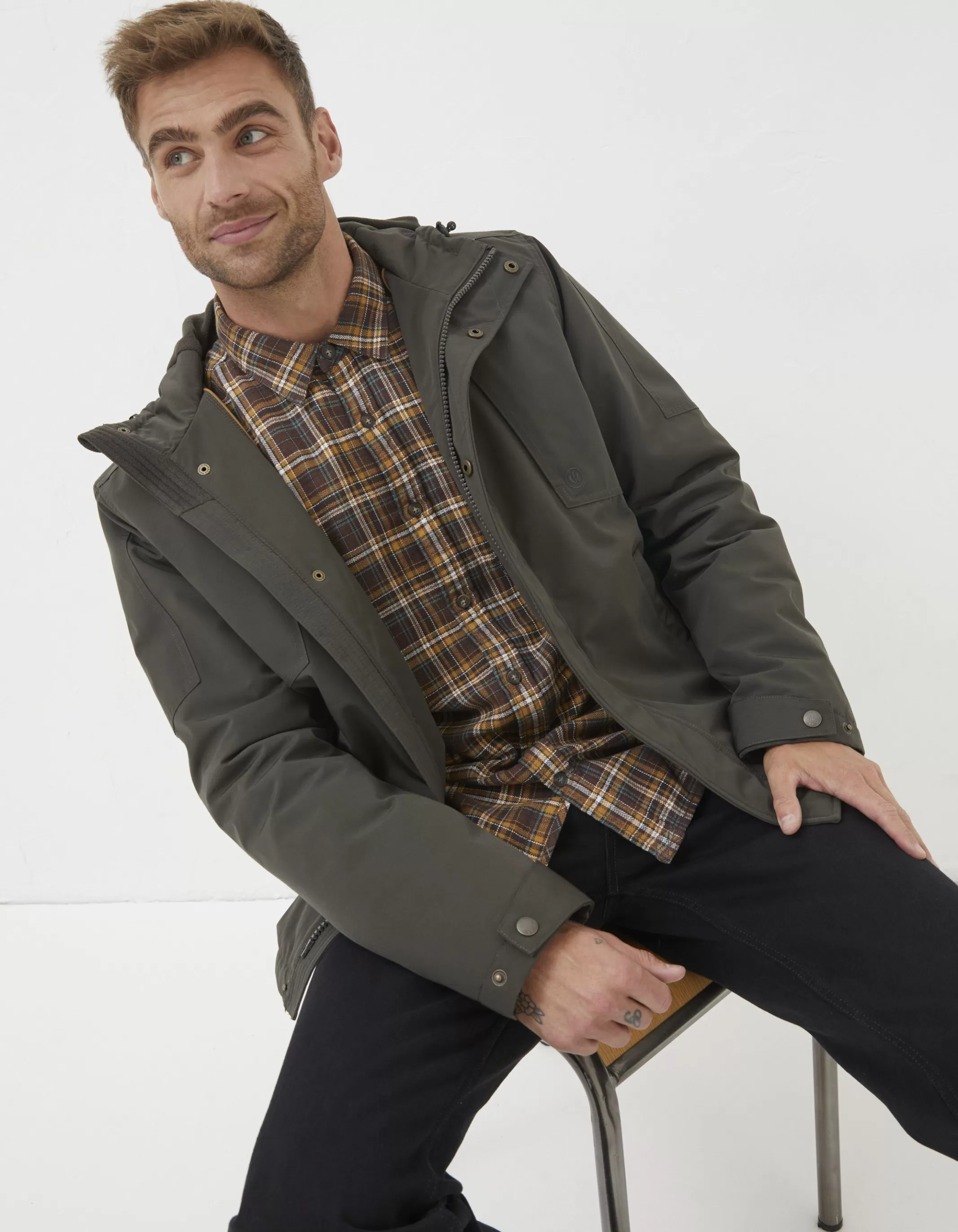 Sale FatFace Whitemoor Jacket Khaki Green