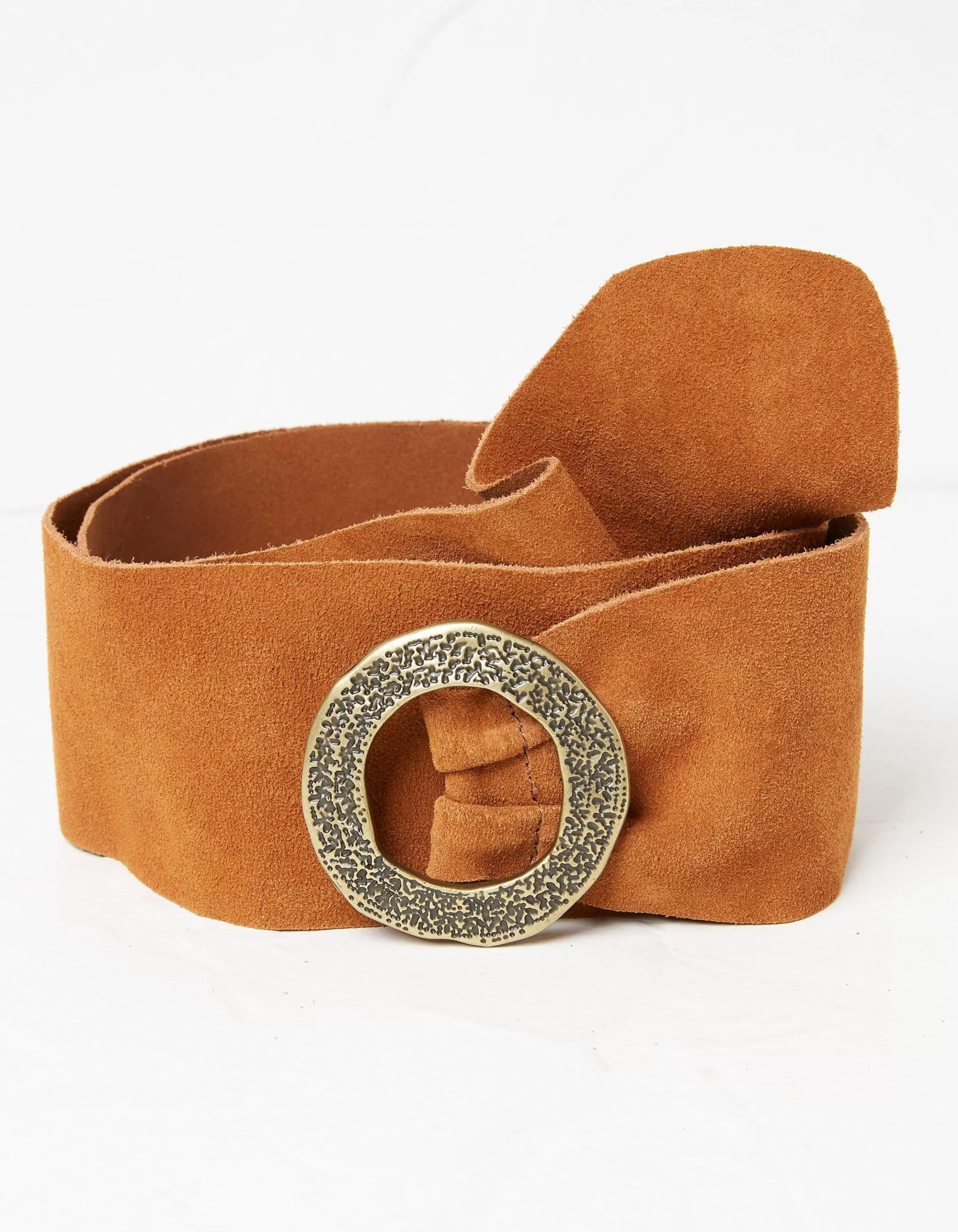 Fashion FatFace Wide Suede Buckle Tan