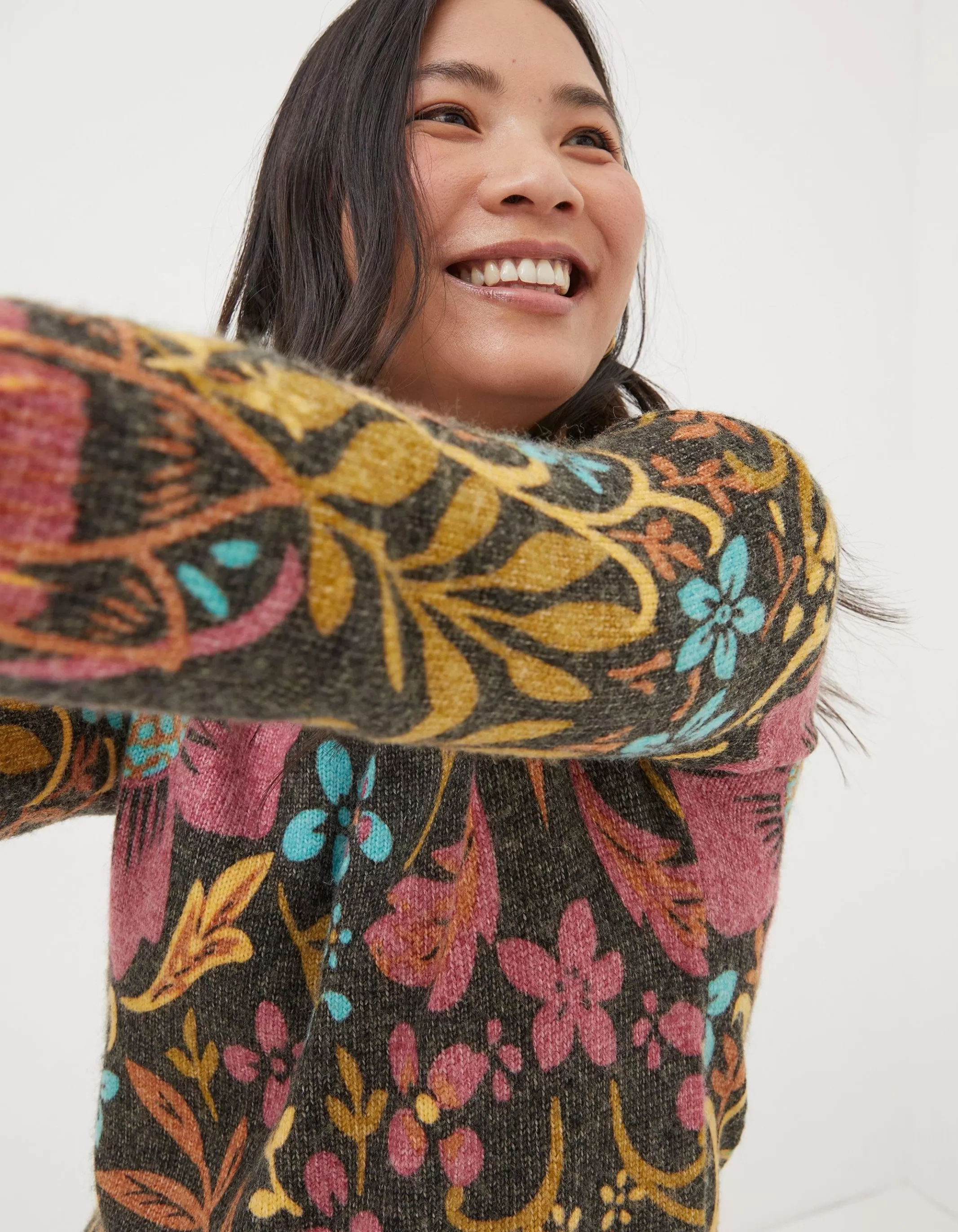Shop FatFace Wildscapes Print Jumper Multi