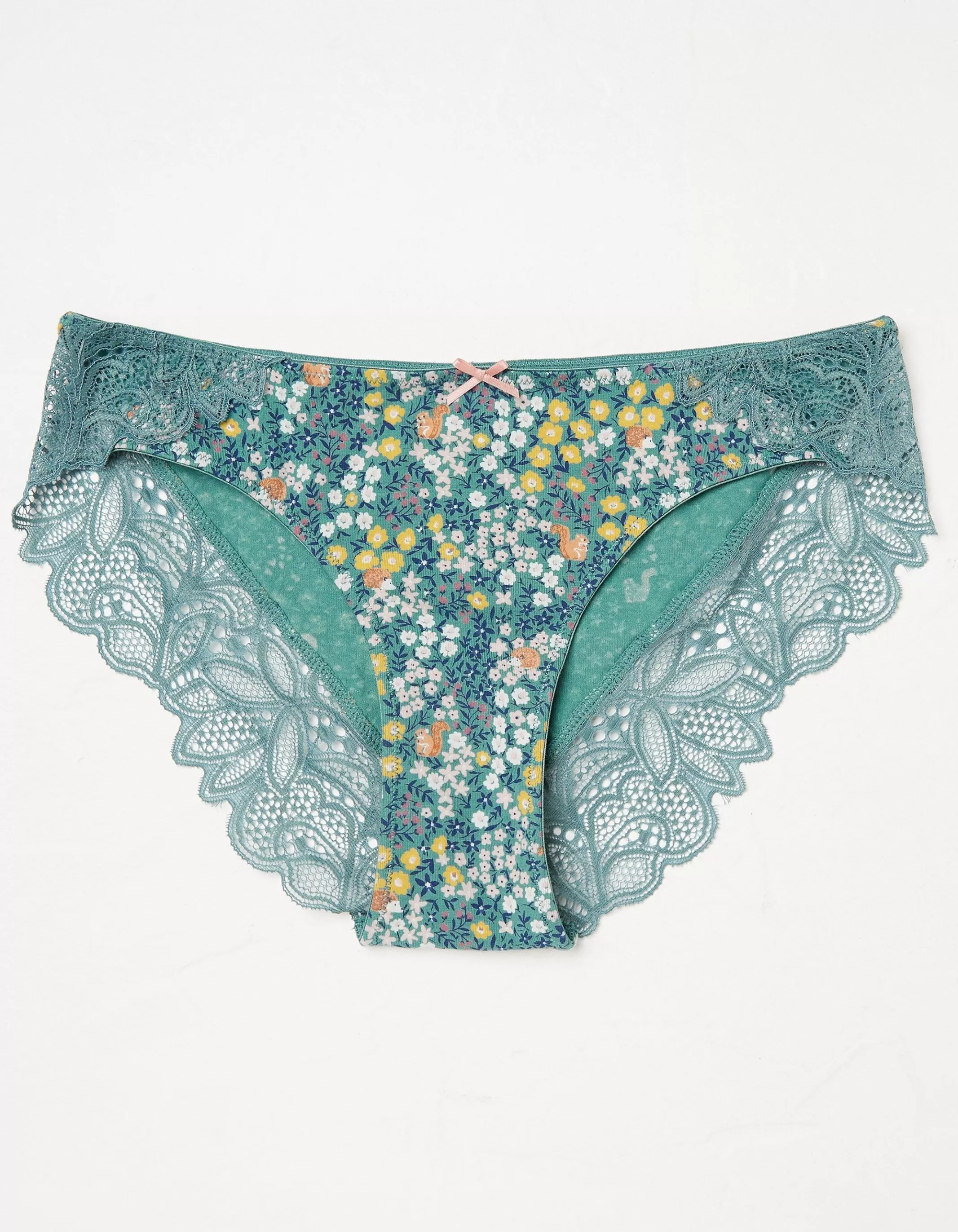 Best FatFace Woodland Floral Cheeky Knickers Teal