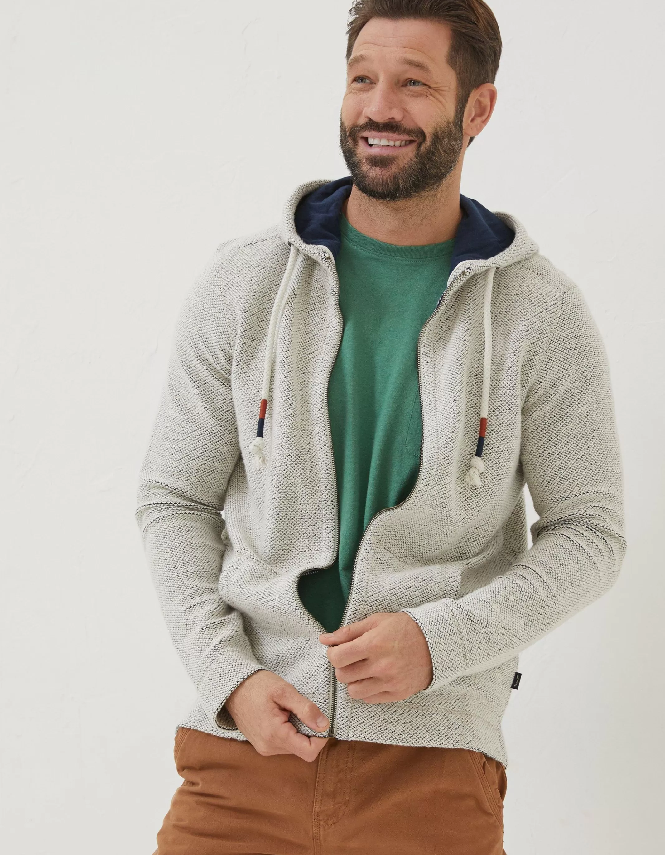 Flash Sale FatFace Woolacombe Zip Through Hoodie Oatmeal