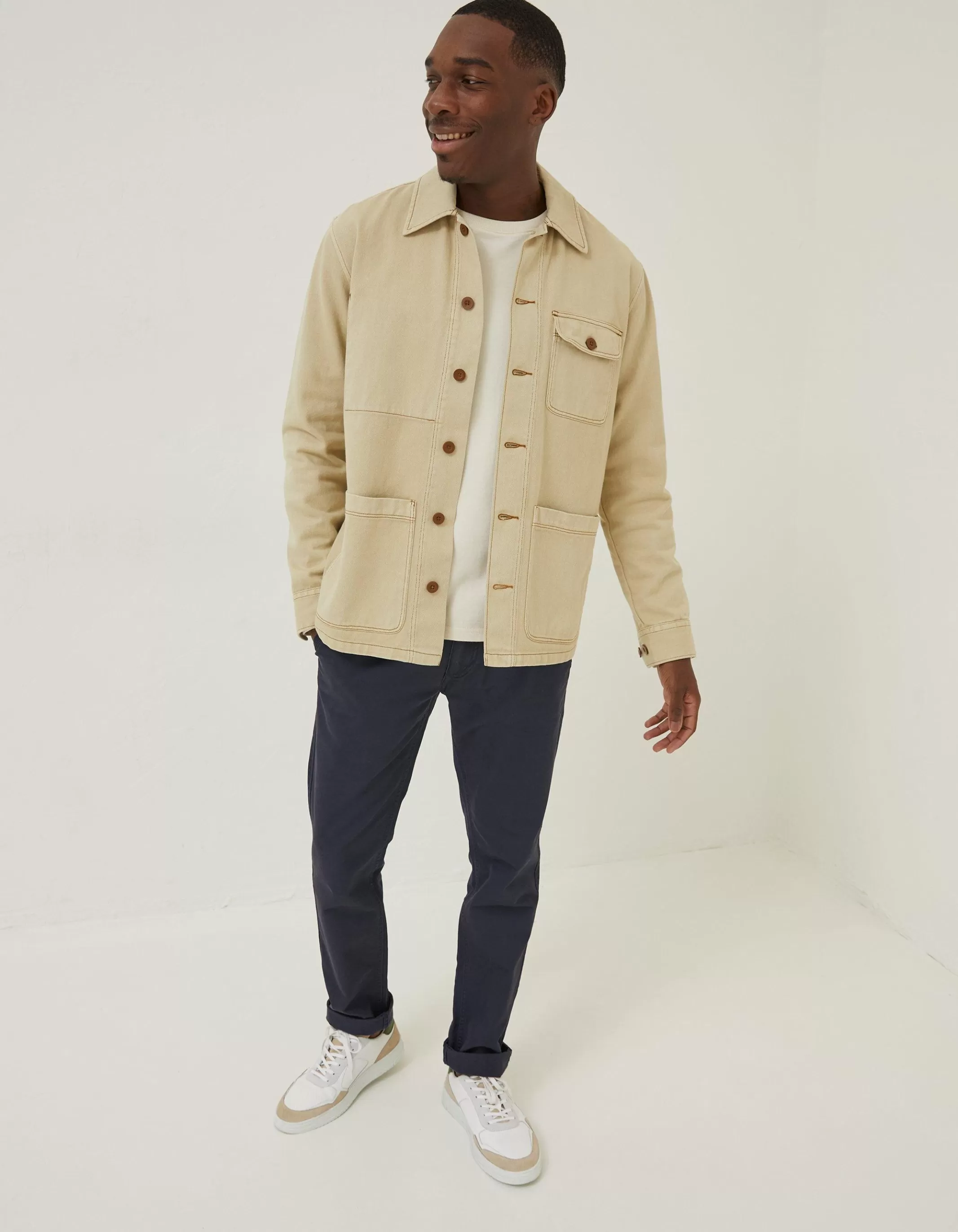 Discount FatFace Worker Jacket Light Stone