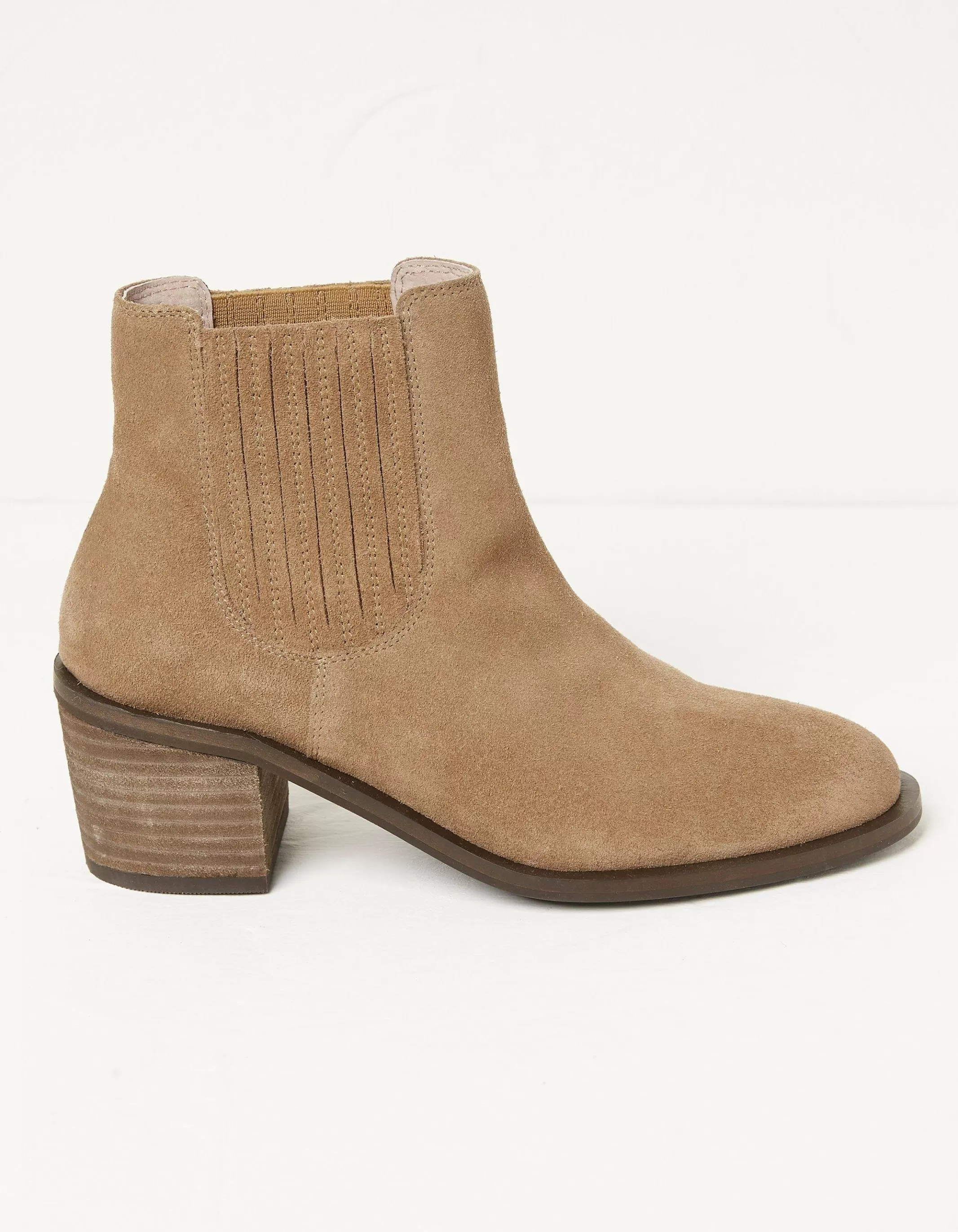 Hot FatFace Zara Block Heel Chelsea Boot Tan